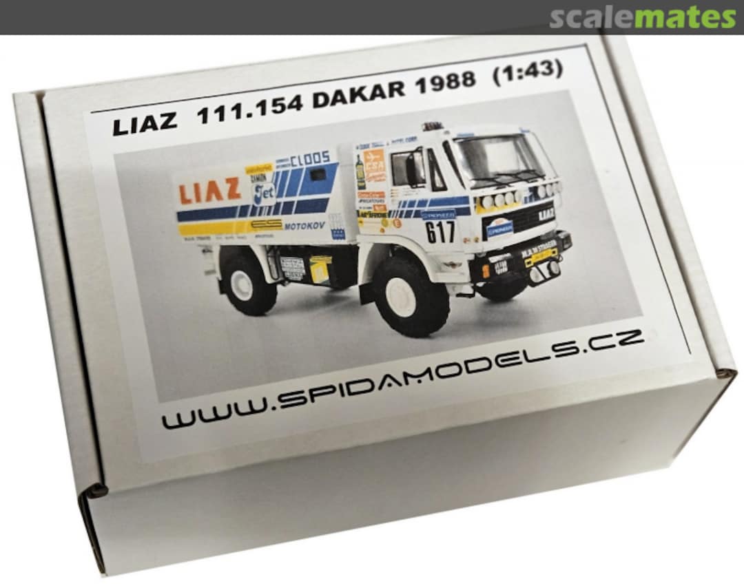 Boxart LIAZ 111.154 D s.č. 617 Dakar 1988 SPIDA Models Boxart LIAZ 111.154 D s.č. 617 Dakar 1988 SPIDA Models