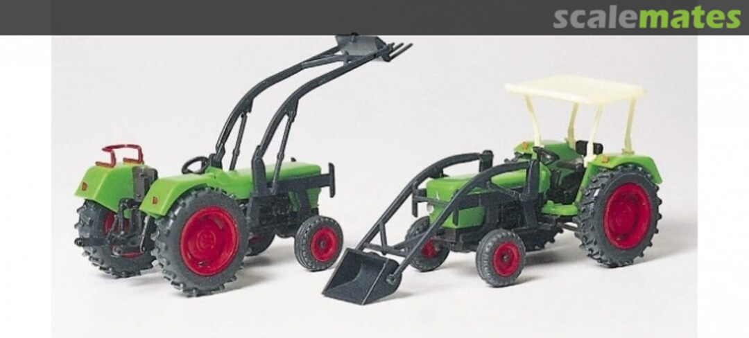 Contents Farm tractor DEUTZ D 6206 with Baas forks and shovel 17922 Preiser