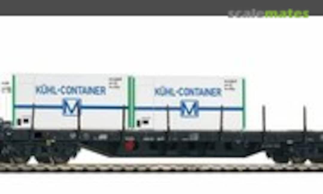 Flatcar Rgs3910 w/2 Reefer containers DR (Piko 54836)