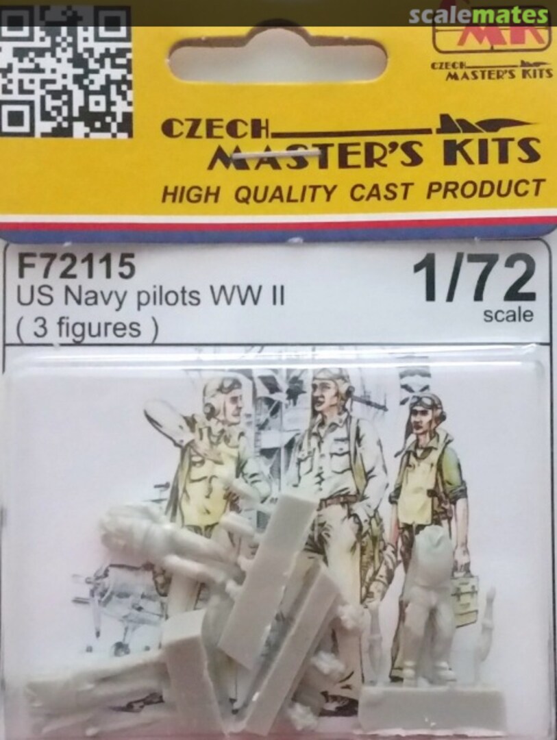 Boxart US Navy pilots WW II (3 fig.) F72115 CMK Boxart US Navy pilots WW II (3 fig.) F72115 CMK