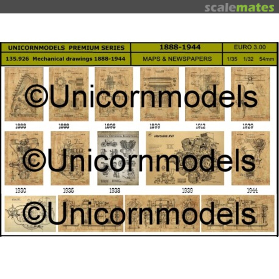 Boxart Mechanical drawings 1888-1944 135.926 Unicorn Models Boxart Mechanical drawings 1888-1944 135.926 Unicorn Models