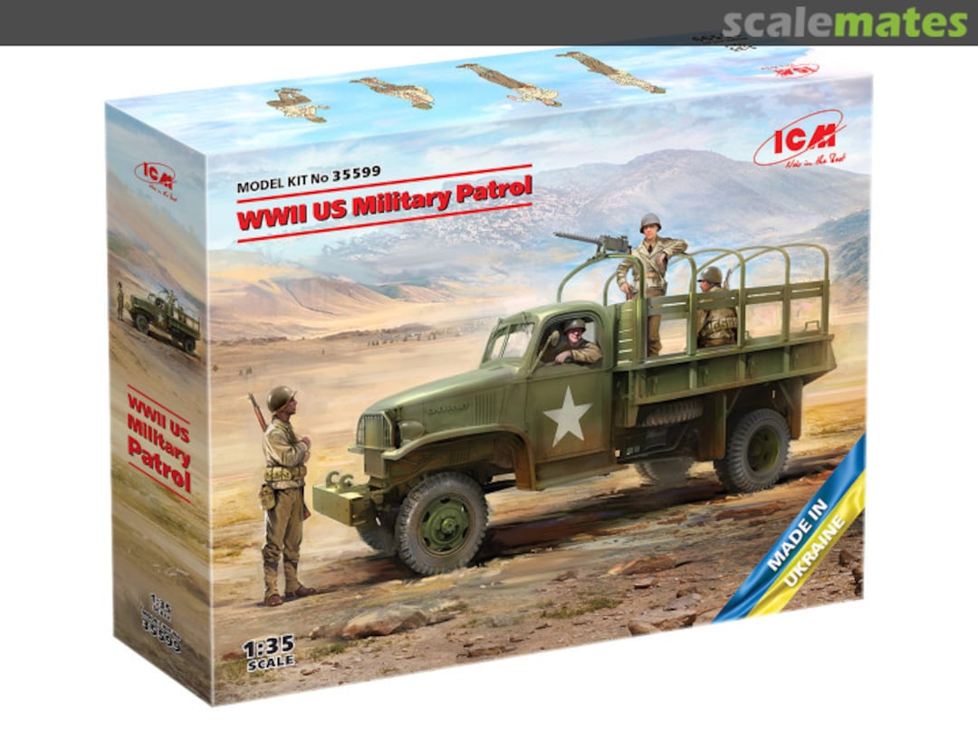 Boxart Military Patrol (G7107 with MG M1919A4) 35599 ICM Boxart Military Patrol (G7107 with MG M1919A4) 35599 ICM