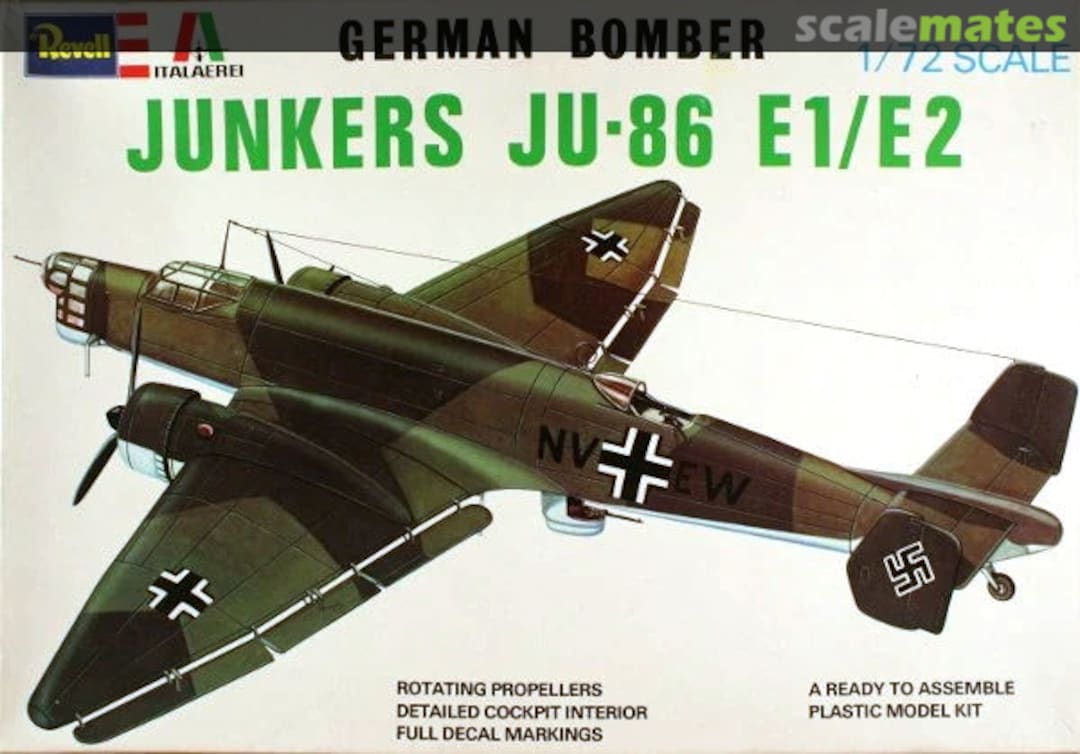 Boxart Junkers Ju-86 E1/E2 H-2015 Revell/Italaerei Boxart Junkers Ju-86 E1/E2 H-2015 Revell/Italaerei