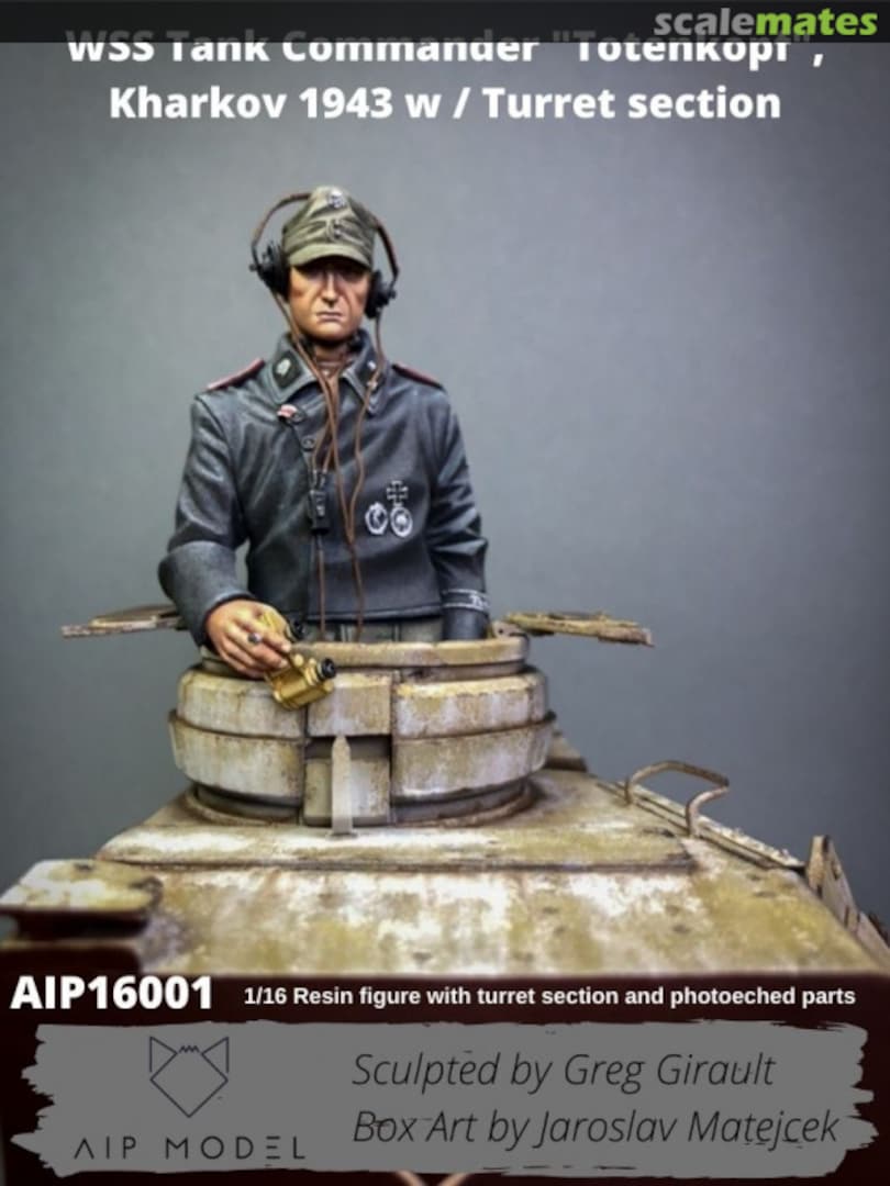Boxart WSS Tank Commander "Totenkopf", Kharkov 1943 w/ Turret section AIP16001 AIP Model Boxart WSS Tank Commander "Totenkopf", Kharkov 1943 w/ Turret section AIP16001 AIP Model