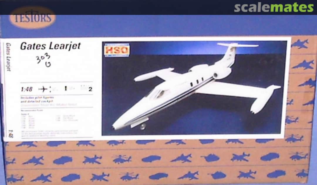 Boxart Gates Learjet 7500 Testors