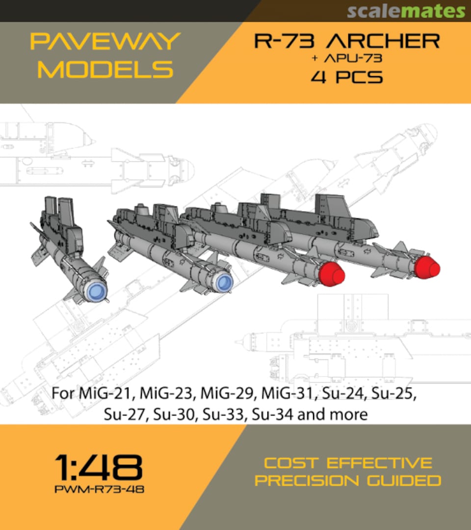 Boxart R-73 ARCHER + APU-73 PWM-R73-48 Paveway Models Boxart R-73 ARCHER + APU-73 PWM-R73-48 Paveway Models