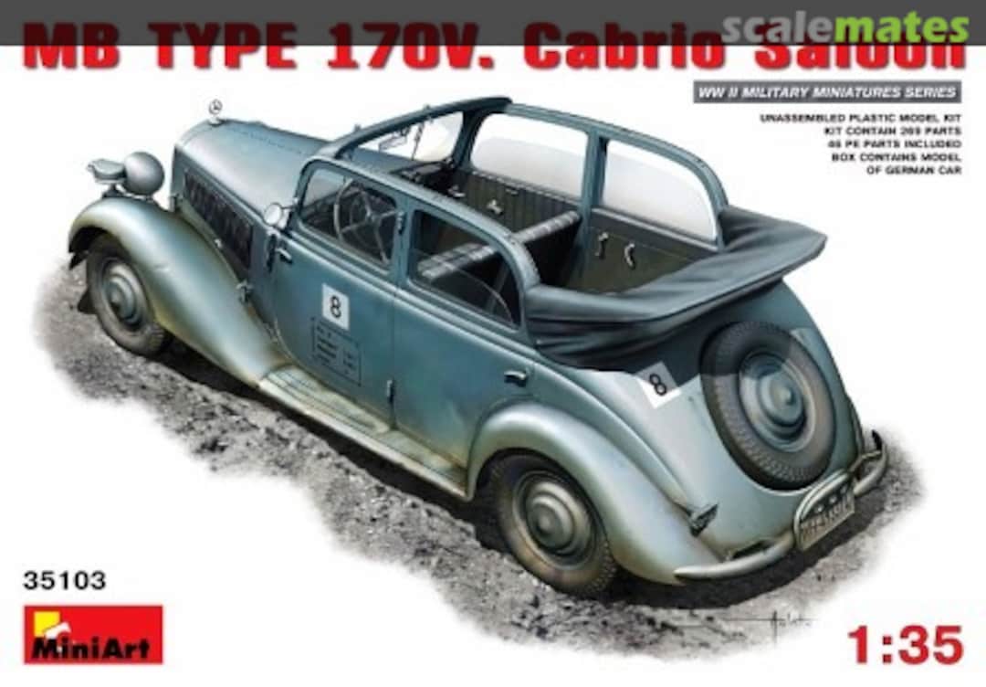Boxart MB Type 170V. Cabrio Saloon 35103 MiniArt Boxart MB Type 170V. Cabrio Saloon 35103 MiniArt