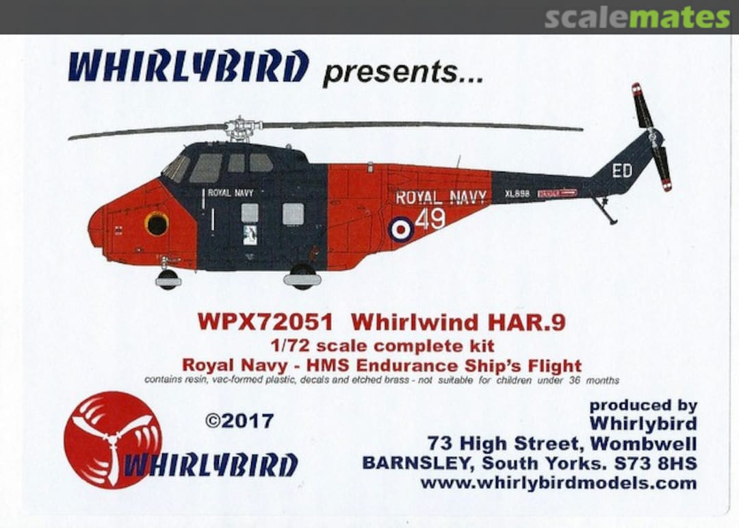 Boxart Whirlwind HAR.9 Royal Navy - Endurance Ship's Flight WPX72051 Whirlybird