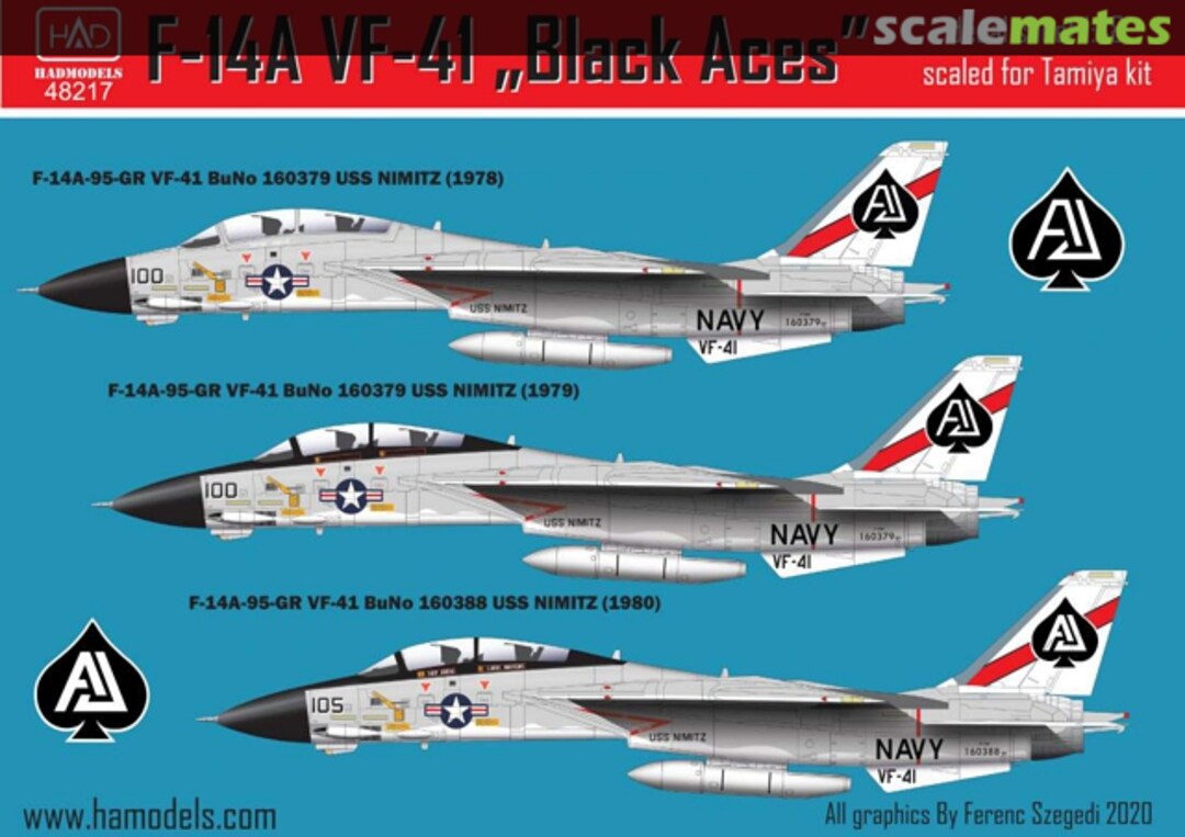 Boxart F-14A Tomcat VF-41 "Black Aces" 48217 HADmodels Boxart F-14A Tomcat VF-41 "Black Aces" 48217 HADmodels