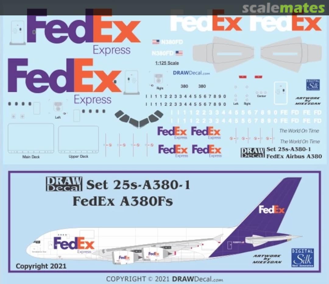 Boxart FedEx A380Fs 25-A380-1 Draw Decal