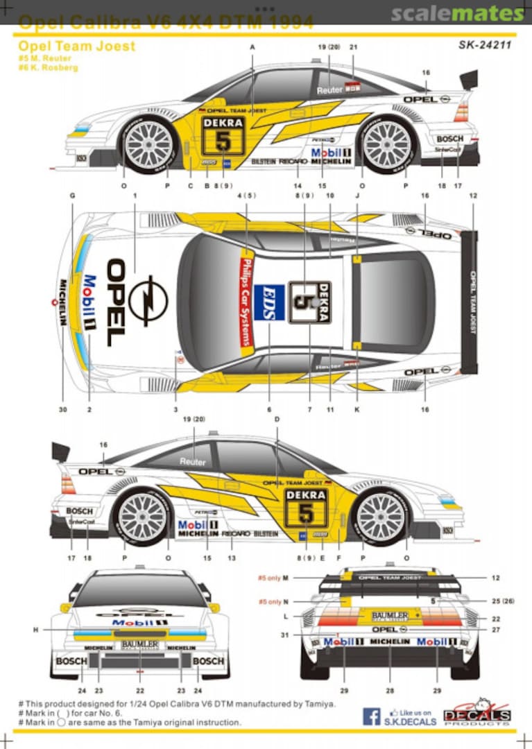 Boxart Opel Calibra V6 4X4 DTM 1994 SK-24211 SK Decals Boxart Opel Calibra V6 4X4 DTM 1994 SK-24211 SK Decals