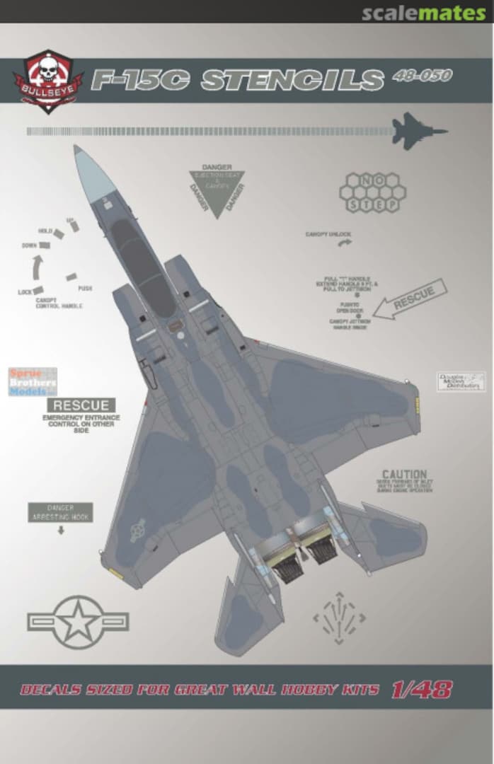 Boxart F-15C Stencils 48-050 Bullseye Model Aviation