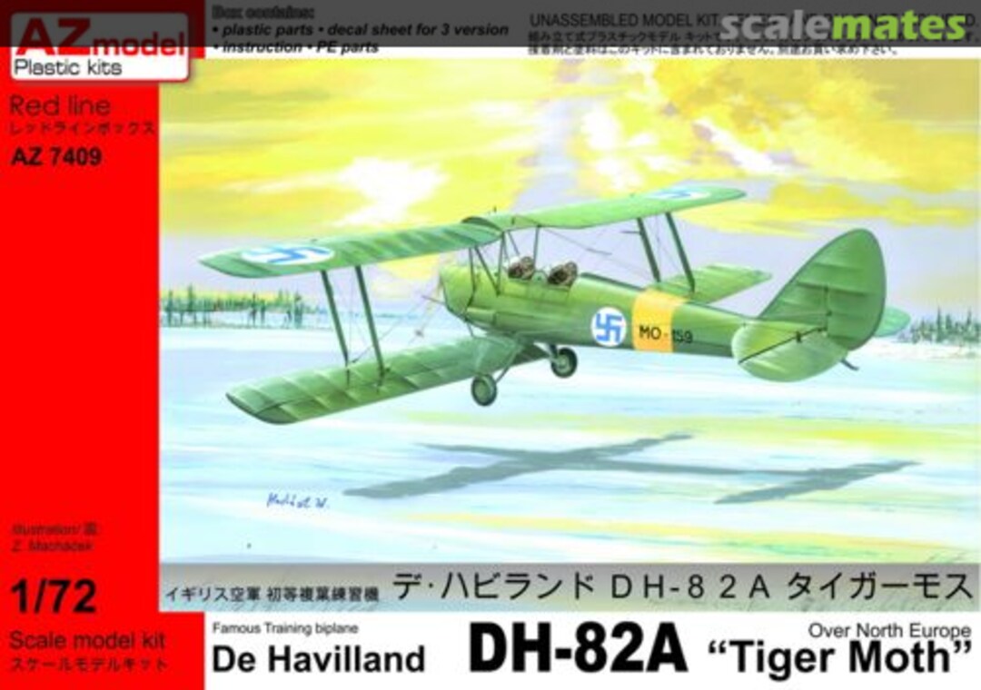 Boxart De Havilland DH 82A "Tiger Moth" AZ7409 AZmodel Boxart De Havilland DH 82A "Tiger Moth" AZ7409 AZmodel