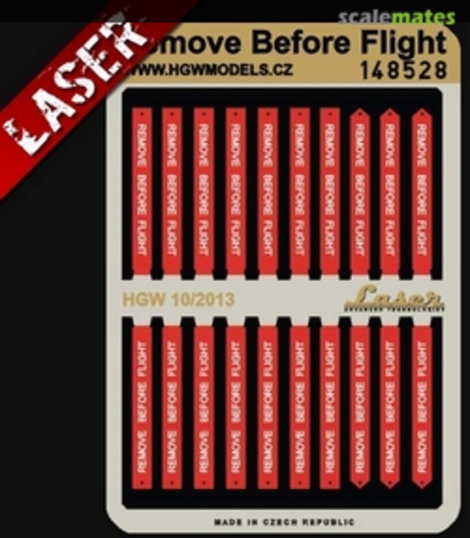 Boxart Remove Before Flight Tags 148528 HGW Models Boxart Remove Before Flight Tags 148528 HGW Models
