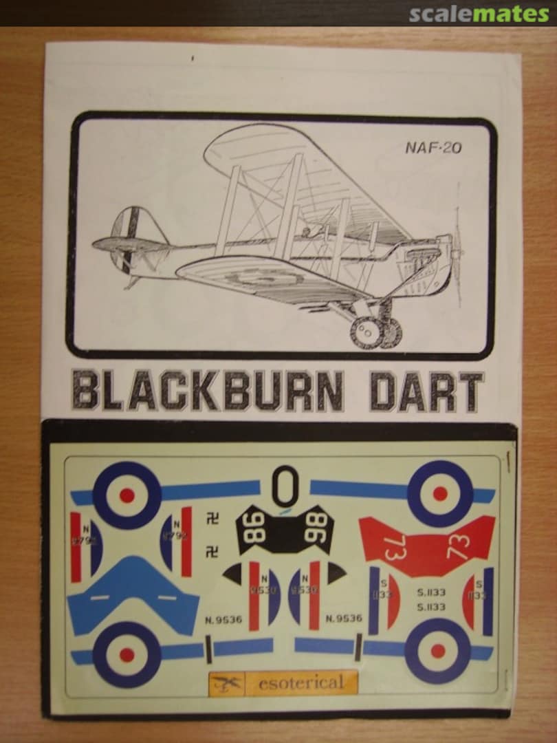 Boxart Blackburn Dart NAF-20 Esoteric Models Boxart Blackburn Dart NAF-20 Esoteric Models