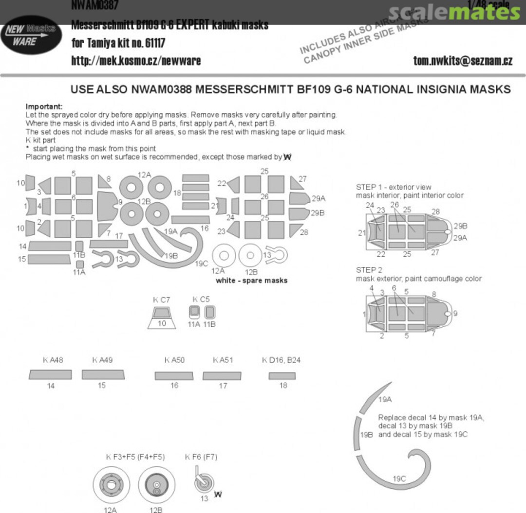Boxart Messerschmitt Bf 109G-6 EXPERT kabuki masks NWAM0387 New Ware Boxart Messerschmitt Bf 109G-6 EXPERT kabuki masks NWAM0387 New Ware