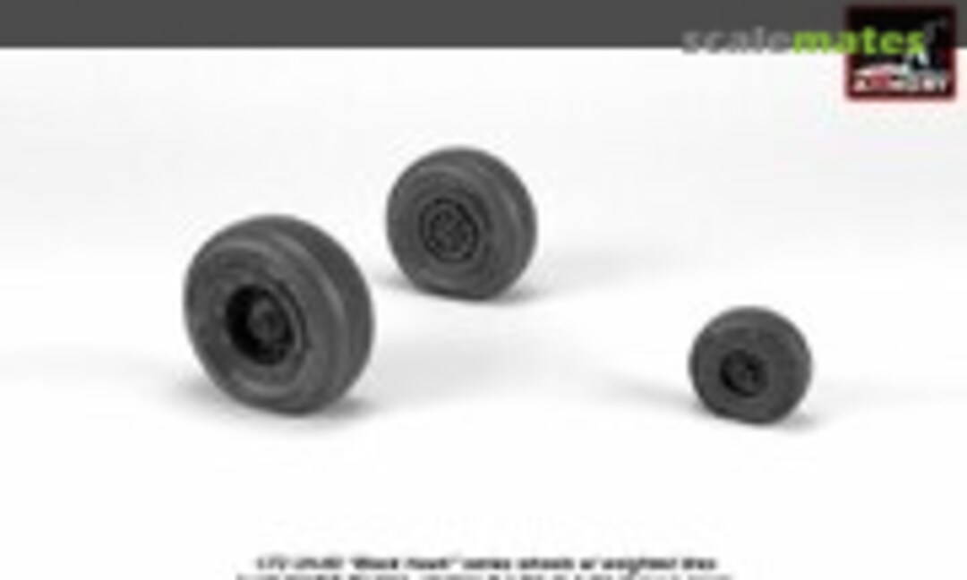 1:72 UH-60 Black Hawk wheels w/ weighted tires (Armory AW72334) AW72334
