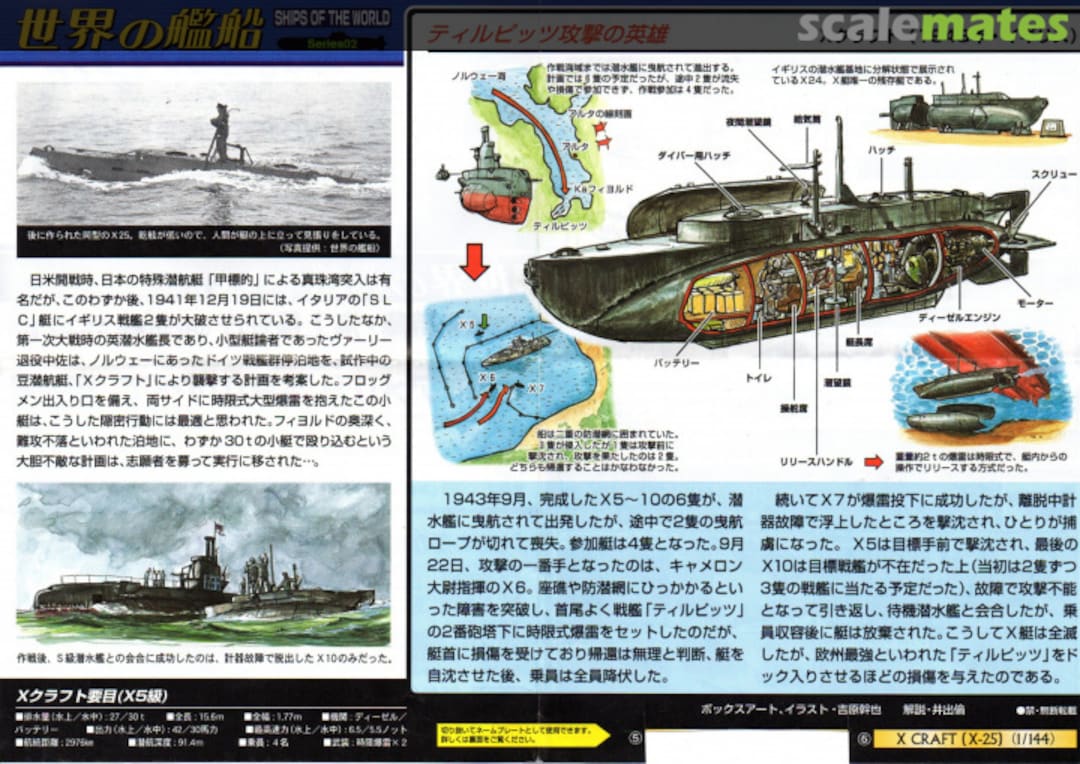 Boxart British X Craft (X-25) Midget Submarine 1943 Series02-6 Takara Boxart British X Craft (X-25) Midget Submarine 1943 Series02-6 Takara