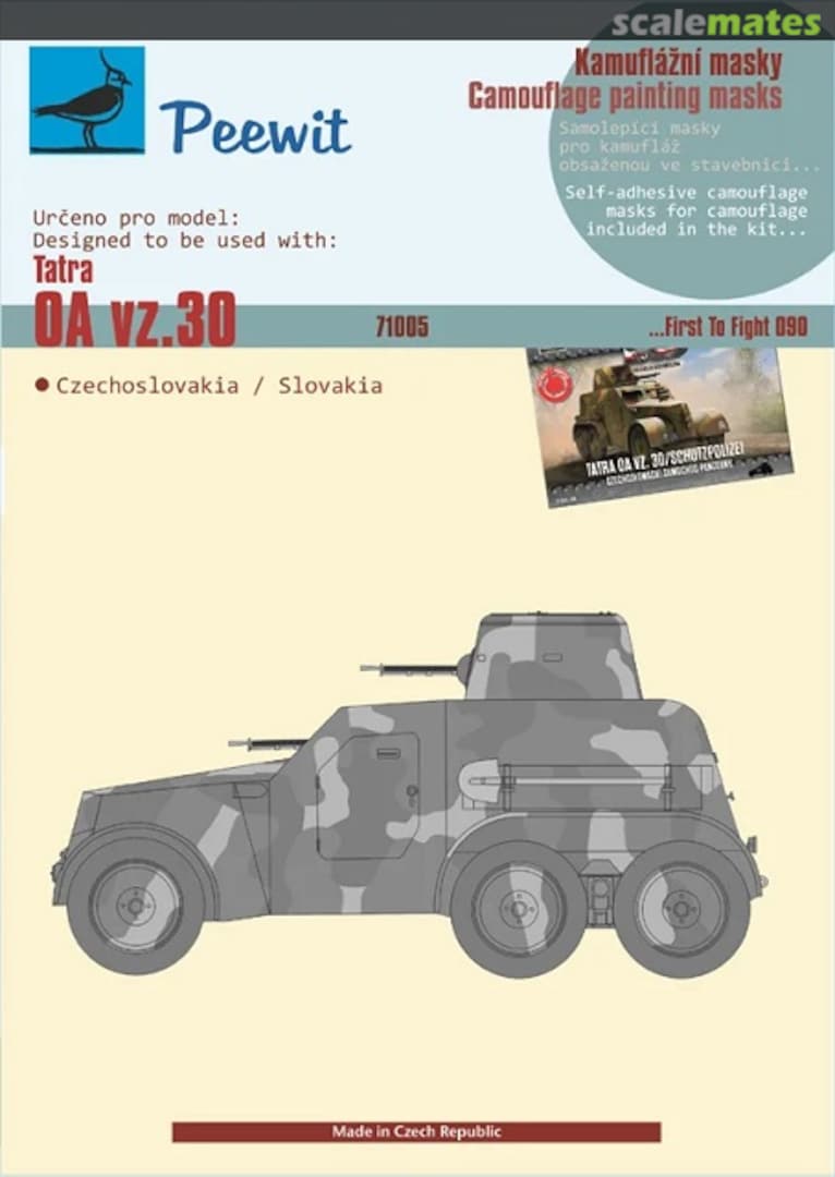 Boxart Painting Mask: Tatra OA vz.30 - First to Fight - M71005 Peewit Boxart Painting Mask: Tatra OA vz.30 - First to Fight - M71005 Peewit