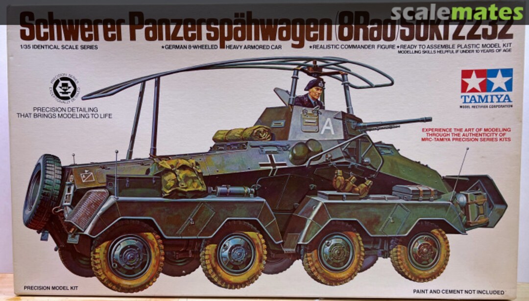 Boxart Schwerer Panzerspähwagen (8-Rad) Sd.Kfz. 232 MM136A Tamiya/MRC Boxart Schwerer Panzerspähwagen (8-Rad) Sd.Kfz. 232 MM136A Tamiya/MRC