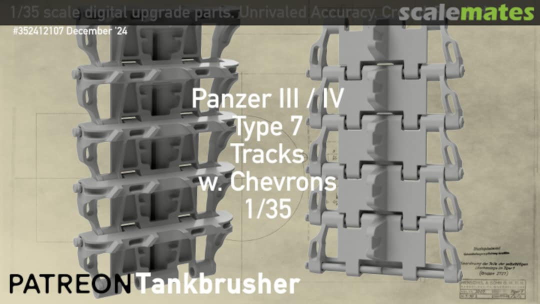Boxart Panzer III / IV Type 7 tracks with Gleitschutzstollen 352412107 Tankbrusher Scale Modeling Boxart Panzer III / IV Type 7 tracks with Gleitschutzstollen 352412107 Tankbrusher Scale Modeling