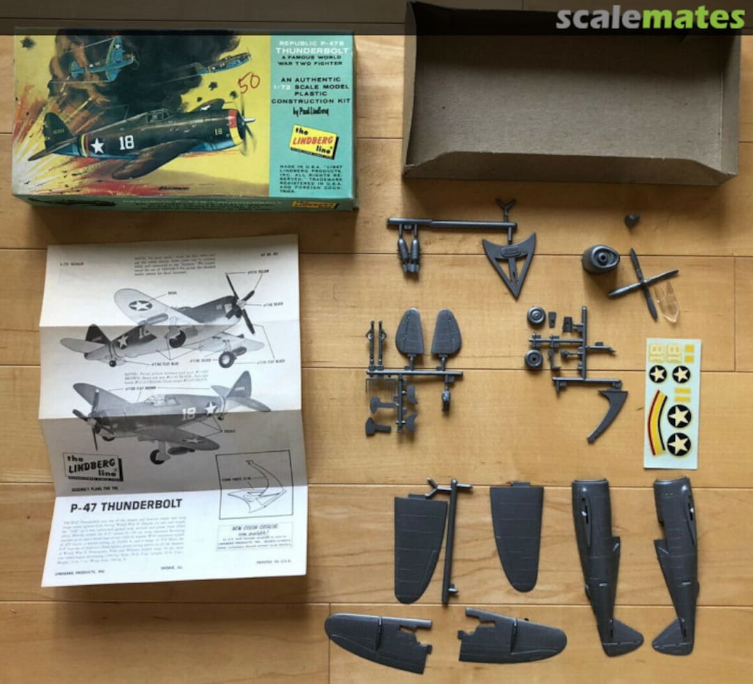 Contents Republic P-47B Thunderbolt 483:60 Lindberg Contents Republic P-47B Thunderbolt 483:60 Lindberg