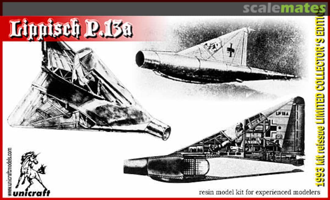 Boxart Lippisch P.13a UN 7205 Unicraft Models Boxart Lippisch P.13a UN 7205 Unicraft Models