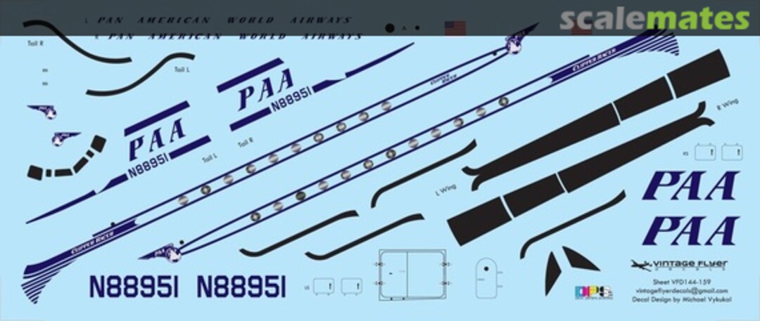 Boxart DC-4 Pan American (52) VFD144-159 Vintage Flyer Decals Boxart DC-4 Pan American (52) VFD144-159 Vintage Flyer Decals