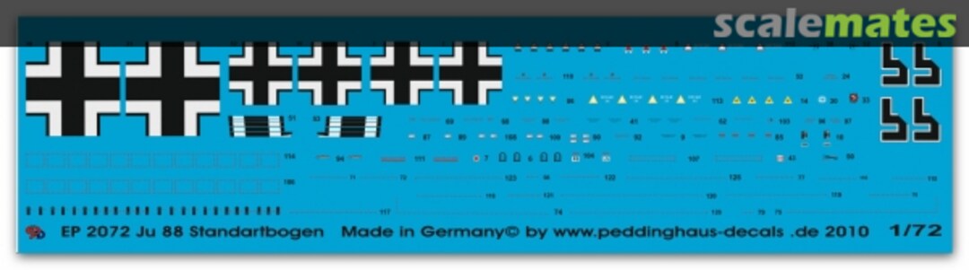 Boxart Ju 88 Stencils EP 2072 Peddinghaus-Decals Boxart Ju 88 Stencils EP 2072 Peddinghaus-Decals