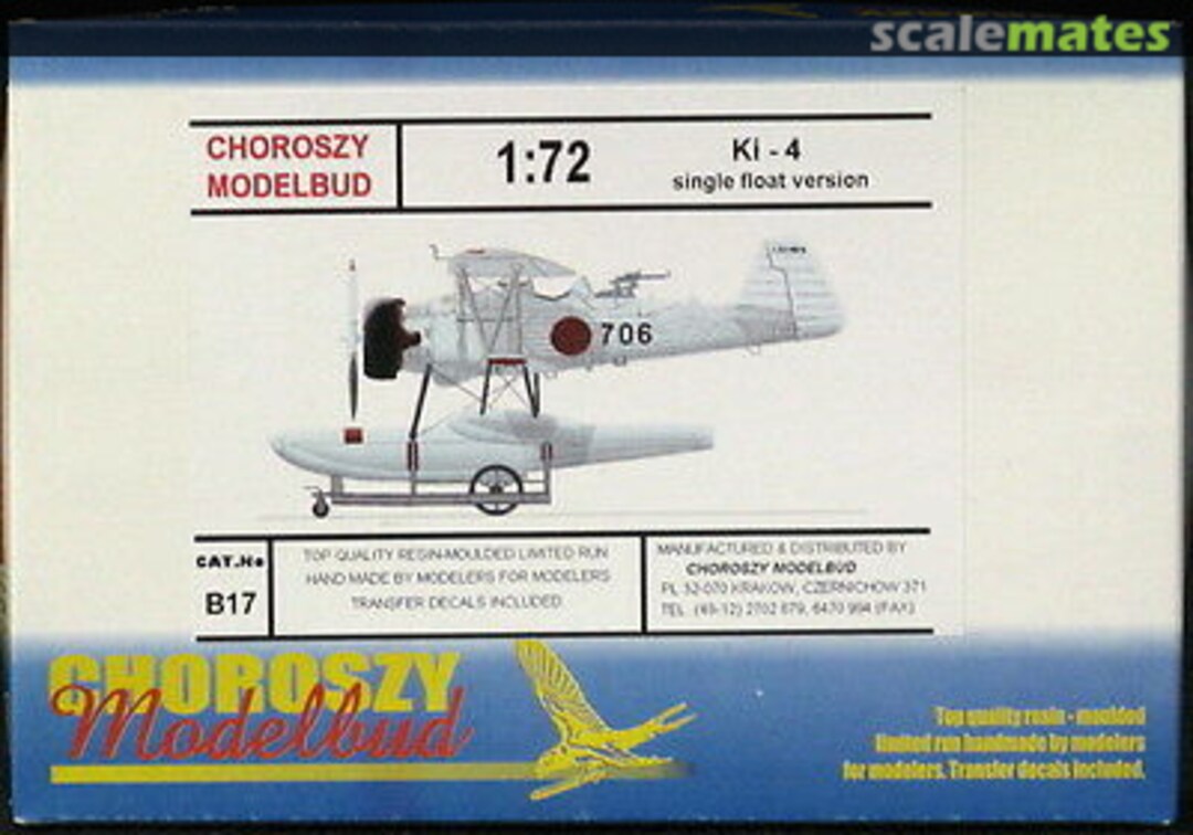 Boxart Ki-4 single float version B17 Choroszy Modelbud Boxart Ki-4 single float version B17 Choroszy Modelbud