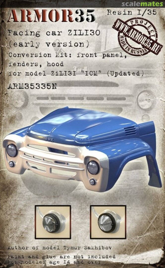Boxart Facing car ZIL130 (early version). Conversion kit ARM35335N Armor35 Boxart Facing car ZIL130 (early version). Conversion kit ARM35335N Armor35