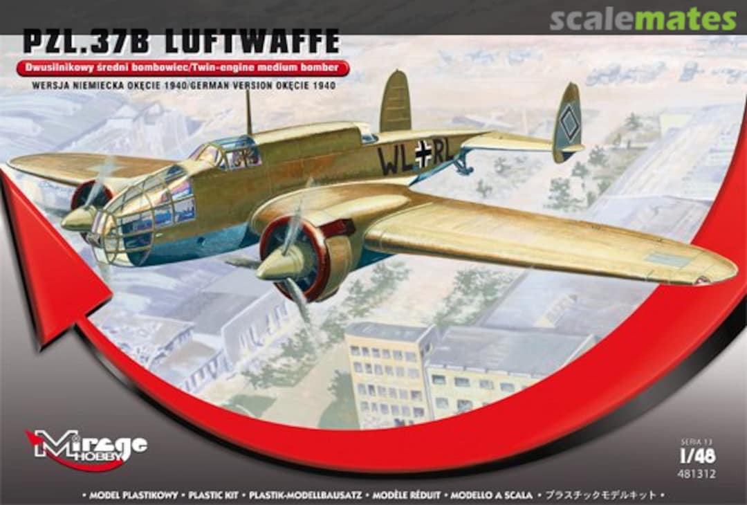 Boxart PZL.37B Luftwaffe 481312 Mirage Hobby Boxart PZL.37B Luftwaffe 481312 Mirage Hobby