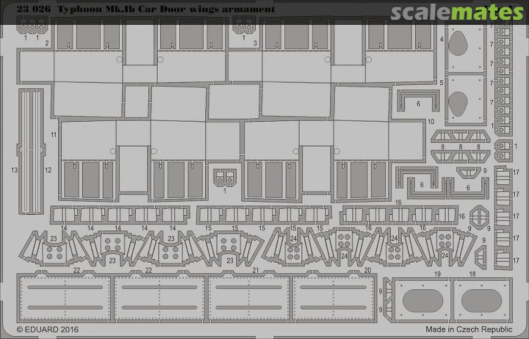 Boxart Typhoon Mk. Ib Car Door wings armament 23026 Eduard Boxart Typhoon Mk. Ib Car Door wings armament 23026 Eduard