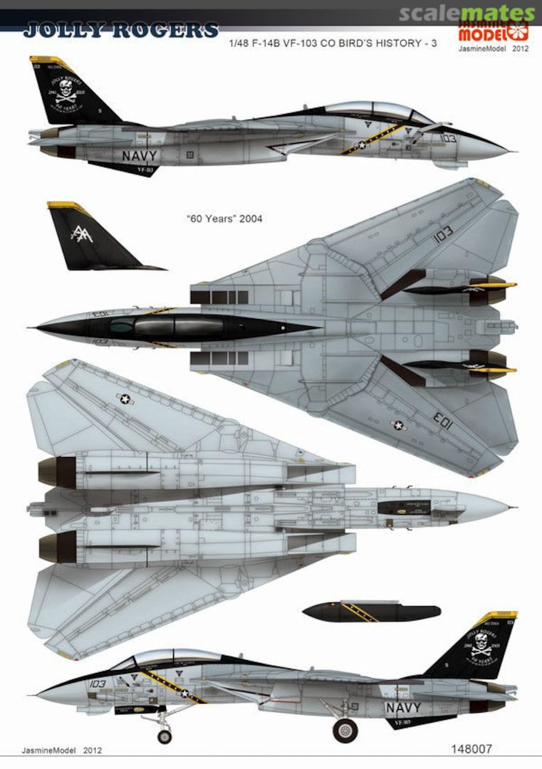 Boxart F-14B VF-103 CO Bird's History - 3 148007 Jasmine Model JASModel Boxart F-14B VF-103 CO Bird's History - 3 148007 Jasmine Model JASModel