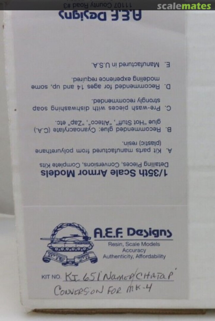 Boxart Namer/CHATAP conversion for MK-4 KI-651 A.E.F. Designs Boxart Namer/CHATAP conversion for MK-4 KI-651 A.E.F. Designs