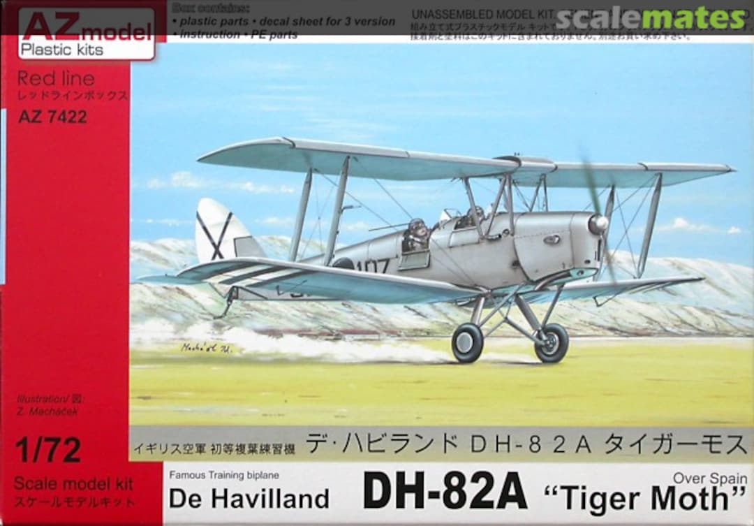 Boxart De Havilland DH 82 "Tiger Moth" AZ7422 AZmodel