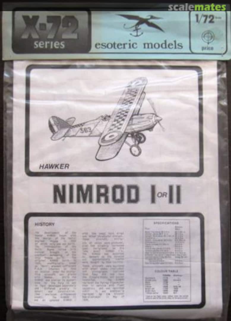 Boxart Hawker Nimrod I or II Q-2 Esoteric Models