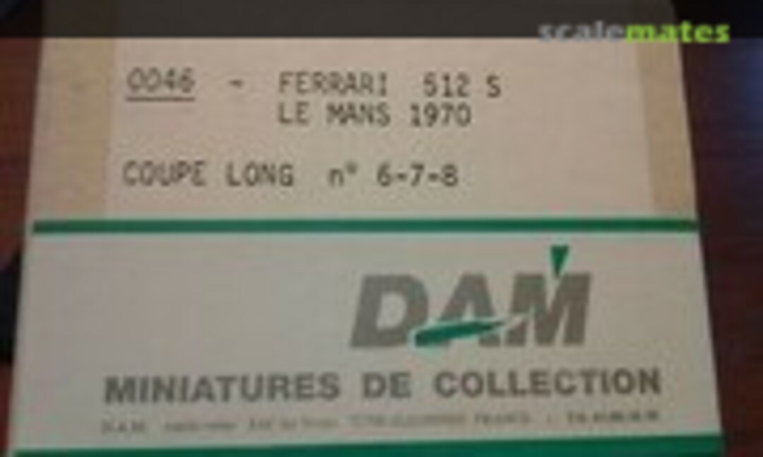 Ferrari 512 S #1034 Long Tail SEFAC (DAM 46)