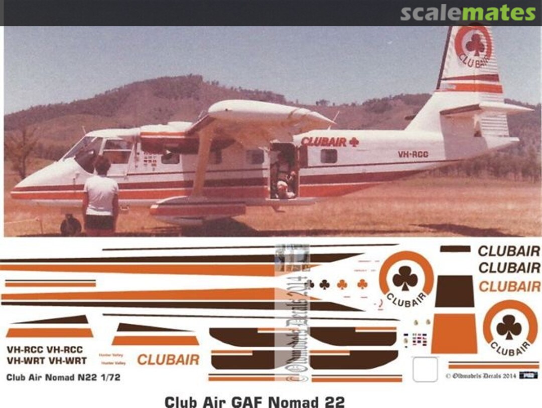 Boxart Club Air GAF N22B Nomad OMD0569 Oldmodels Decals Boxart Club Air GAF N22B Nomad OMD0569 Oldmodels Decals