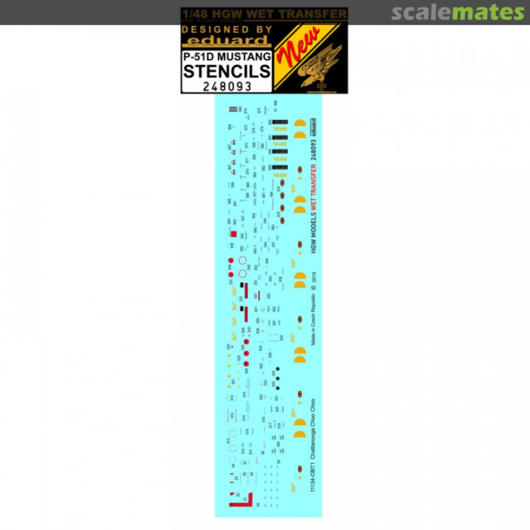 Boxart P-51D Mustang - Stencils 248093 HGW Models Boxart P-51D Mustang - Stencils 248093 HGW Models