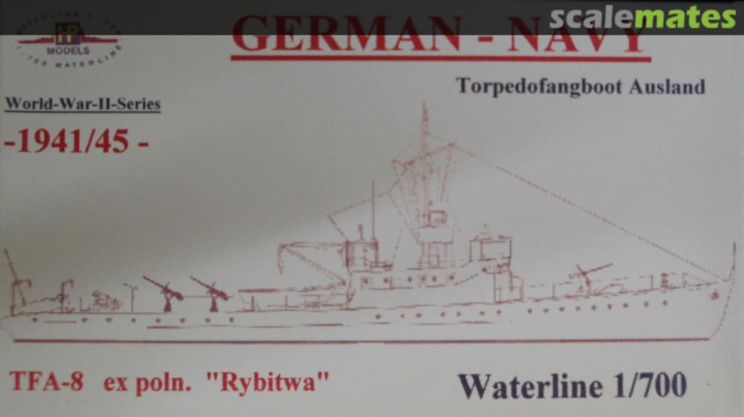 Boxart Torpedofangboot Ausland TFA-8 ex. poln. "Rybitwa" WW II-WL-G- HP-Models Boxart Torpedofangboot Ausland TFA-8 ex. poln. "Rybitwa" WW II-WL-G- HP-Models