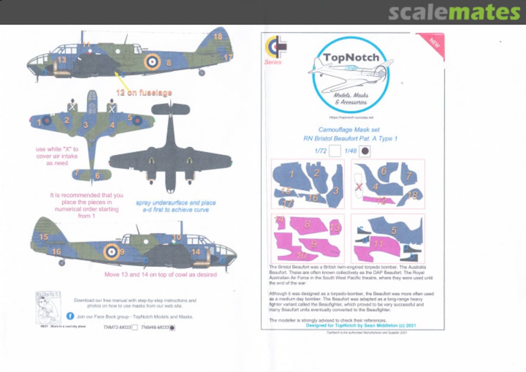 Boxart RN Bristol Beaufort pat.A Type 1 TNM48-M033 TopNotch