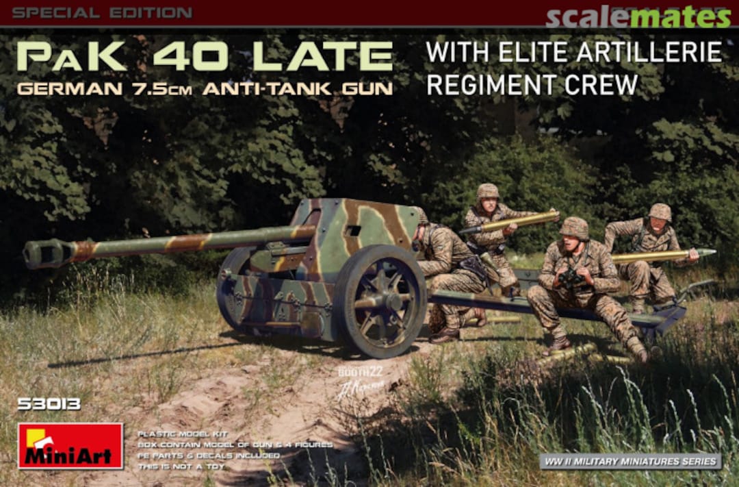 Boxart PAK 40 with Elite Artillerie Regiment Crew 53013 MiniArt Boxart PAK 40 with Elite Artillerie Regiment Crew 53013 MiniArt