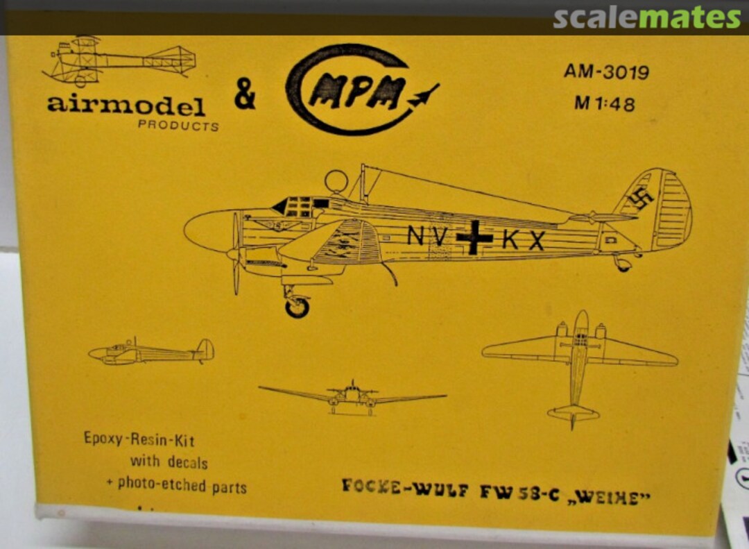 Boxart Focke-Wulf Fw 58-C "Weihe" AM-3019 Airmodel Boxart Focke-Wulf Fw 58-C "Weihe" AM-3019 Airmodel