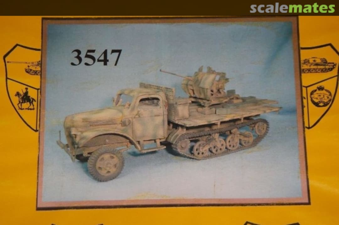 Boxart Maultier half-track w/ 2cm Flak 38 gun 3547 Elite Modell Boxart Maultier half-track w/ 2cm Flak 38 gun 3547 Elite Modell