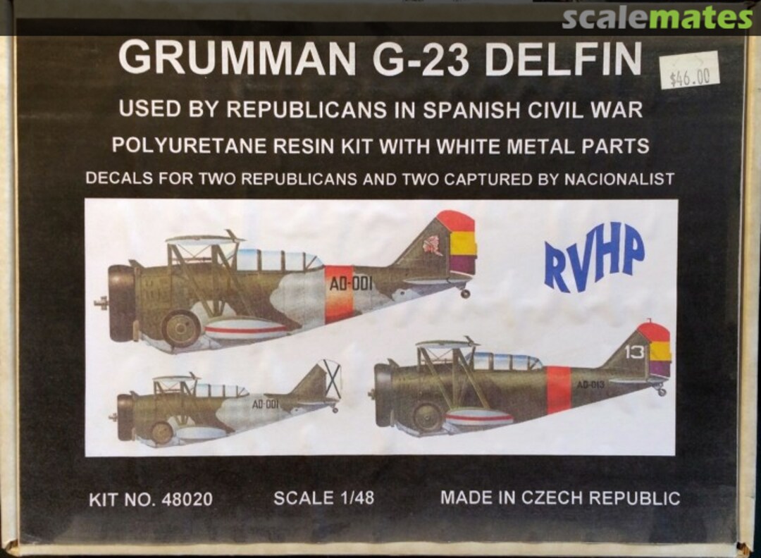 Boxart Grumman G-23 Delfin 48020 RVHP Boxart Grumman G-23 Delfin 48020 RVHP