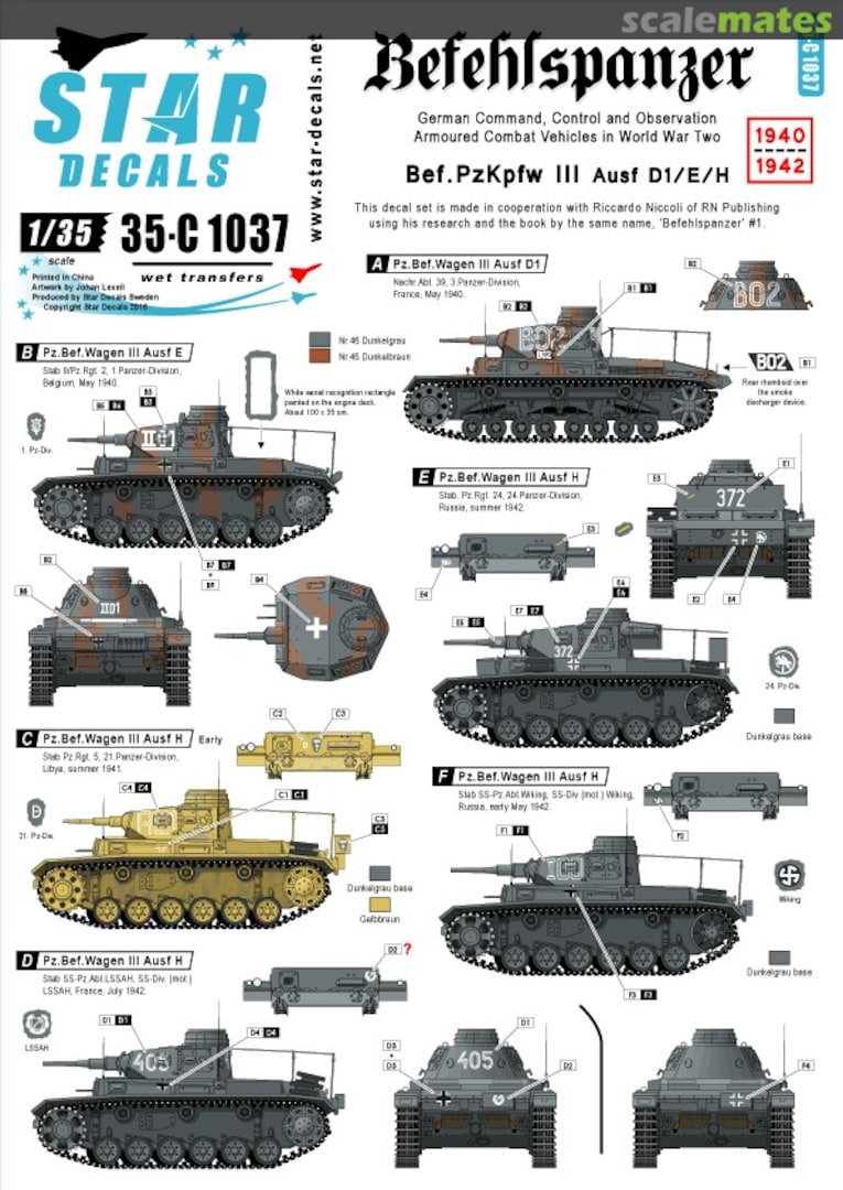 Boxart Befehlspanzer 2 35-C1037 Star Decals Boxart Befehlspanzer 2 35-C1037 Star Decals