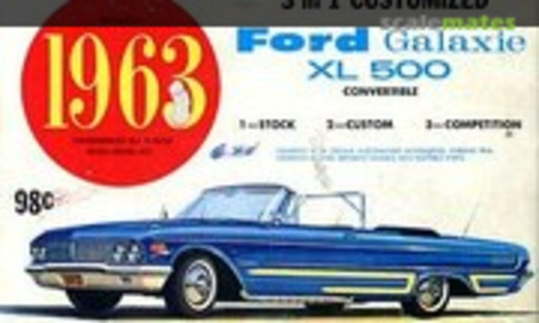 1:25 1963 Ford Galaxie XL 500 Convertible (Palmer Plastics 6312-98)