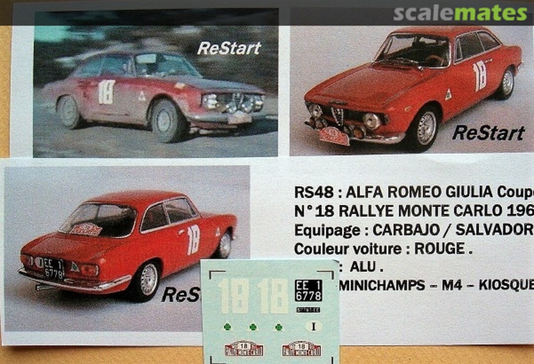 Boxart Alfa Romeo Giulia Coupe (EE 16778) RS48 ReStart Boxart Alfa Romeo Giulia Coupe (EE 16778) RS48 ReStart