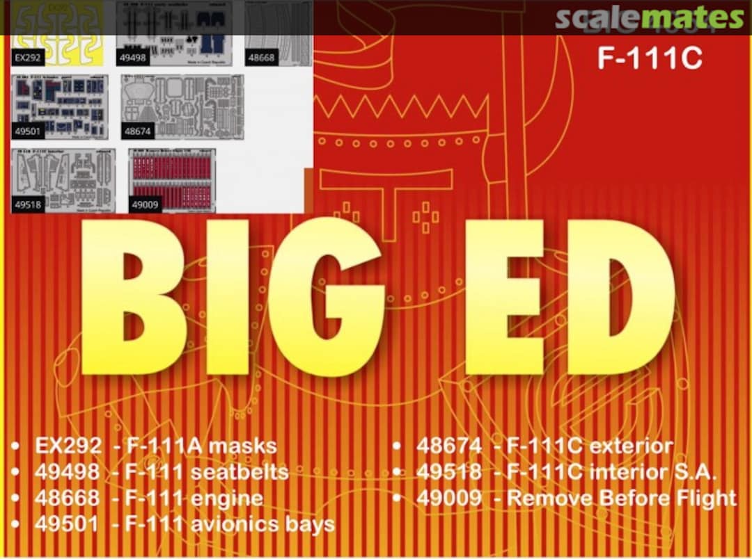 Boxart General Dynamics F-111C - PE Super Set BIG4954 Eduard Boxart General Dynamics F-111C - PE Super Set BIG4954 Eduard